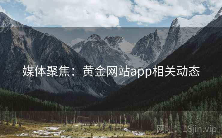 媒体聚焦：黄金网站app相关动态